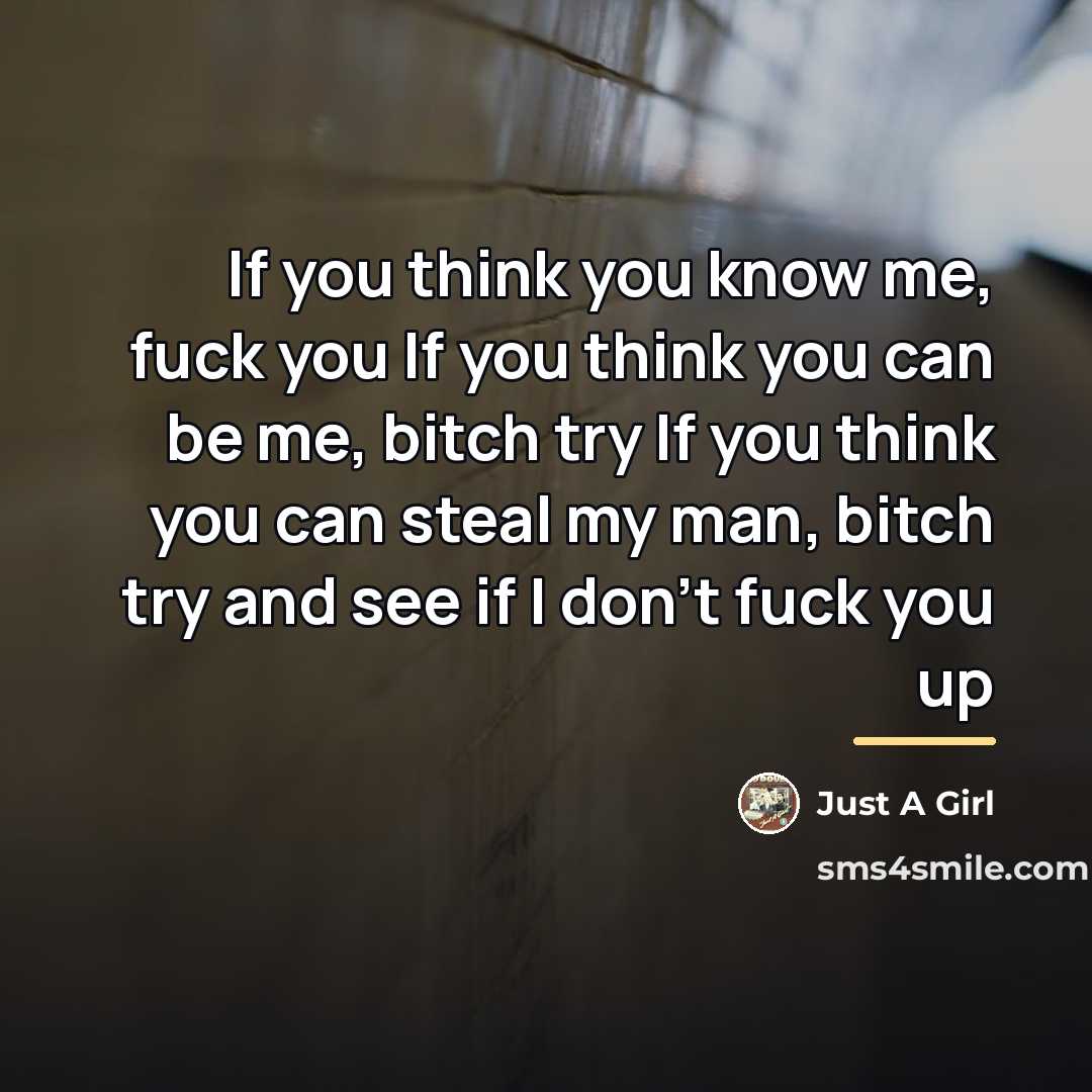 “If you think you know me, fuck you If you…” quote by Anonymous