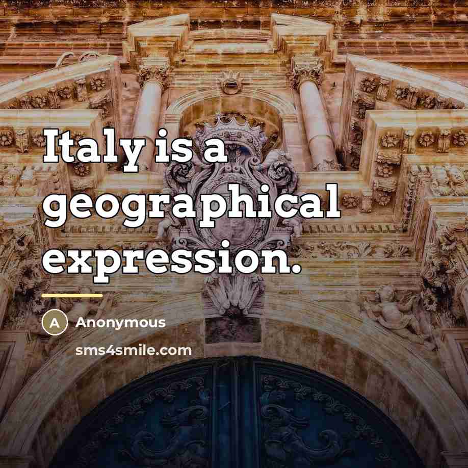 “Italy is a geographical expression.…” quote by Anonymous