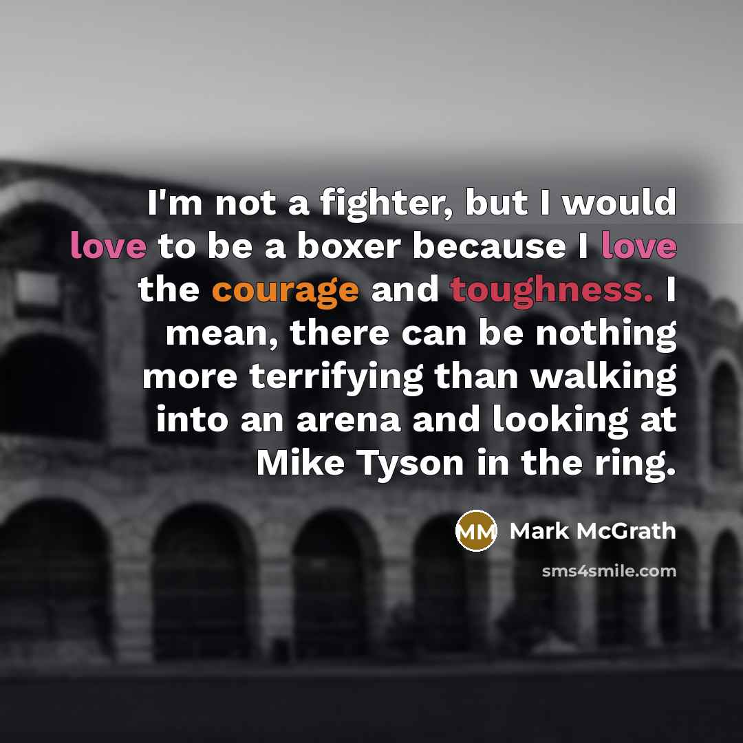 “I'm not a fighter, but I would love to be…” quote by Mark McGrath