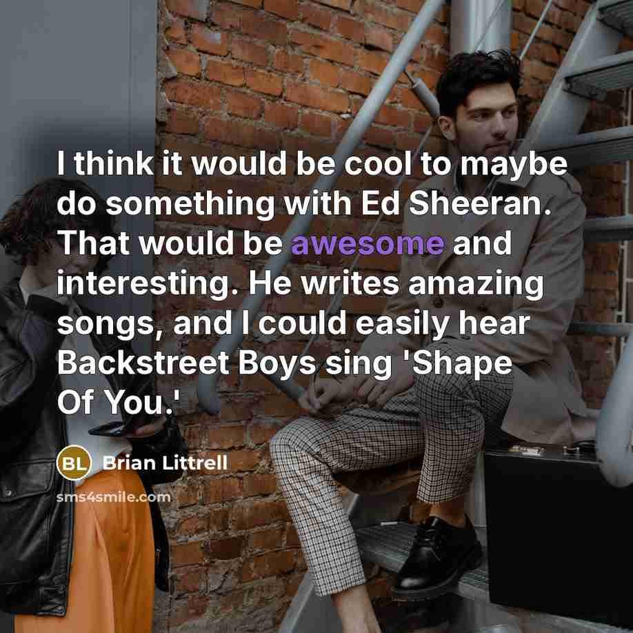 “I think it would be cool to maybe do something…” quote by Brian Littrell