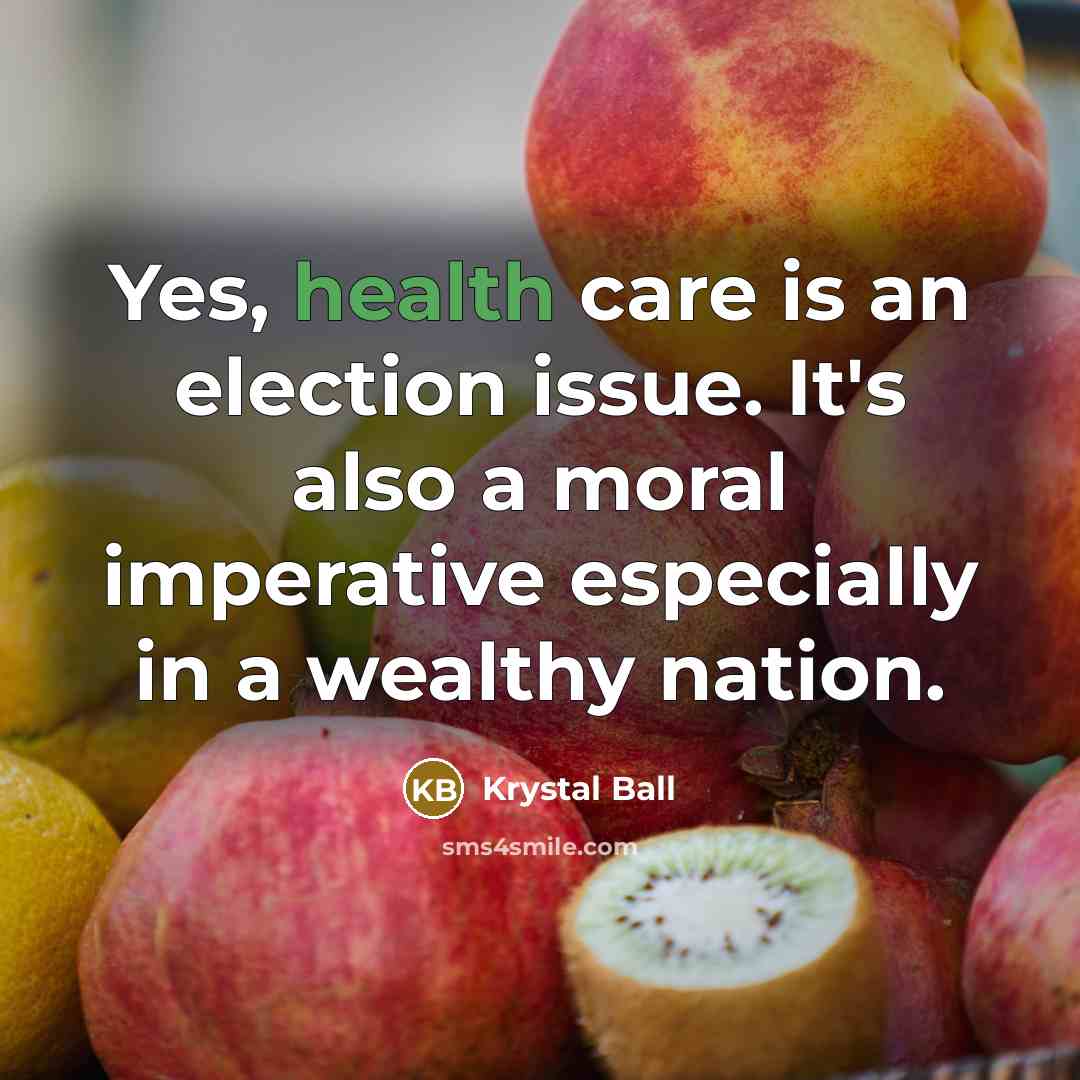 “Yes, health care is an election issue. It's also a…” quote by Krystal Ball