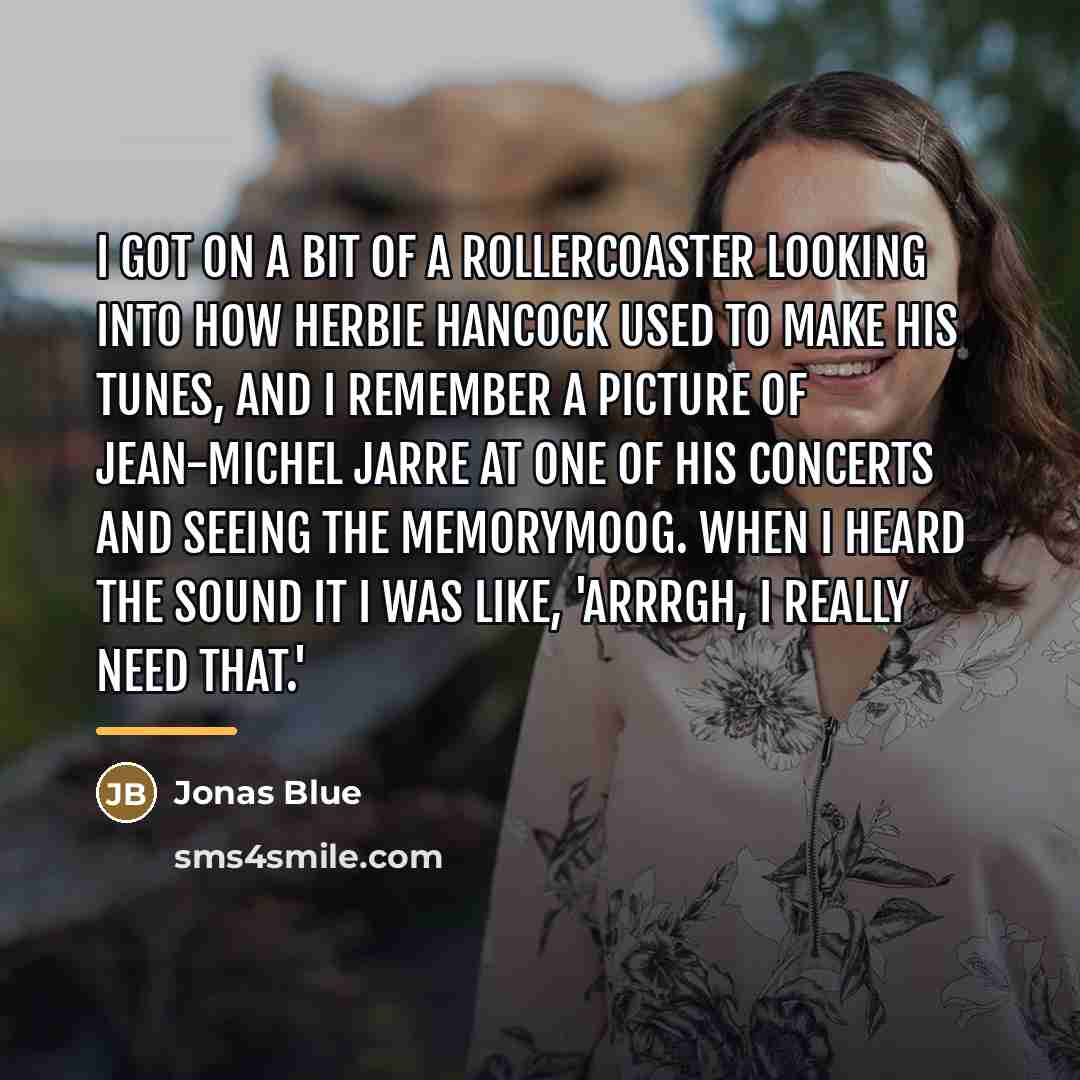 “I got on a bit of a rollercoaster looking into…” quote by Jonas Blue