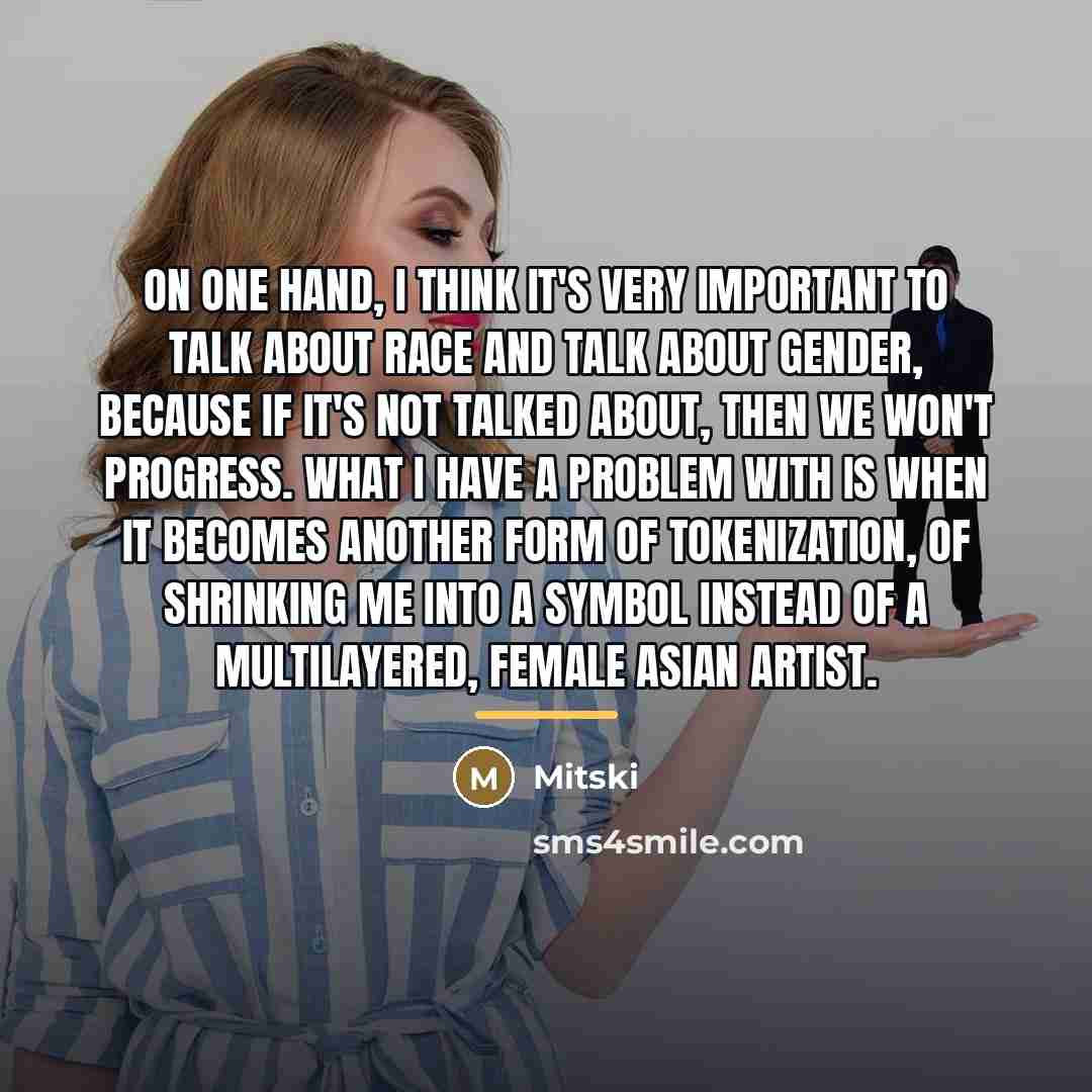 “On one hand, I think it's very important to talk…” quote by Mitski