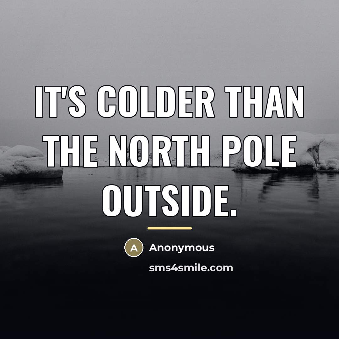“It's colder than the North Pole outside.…” quote by Anonymous