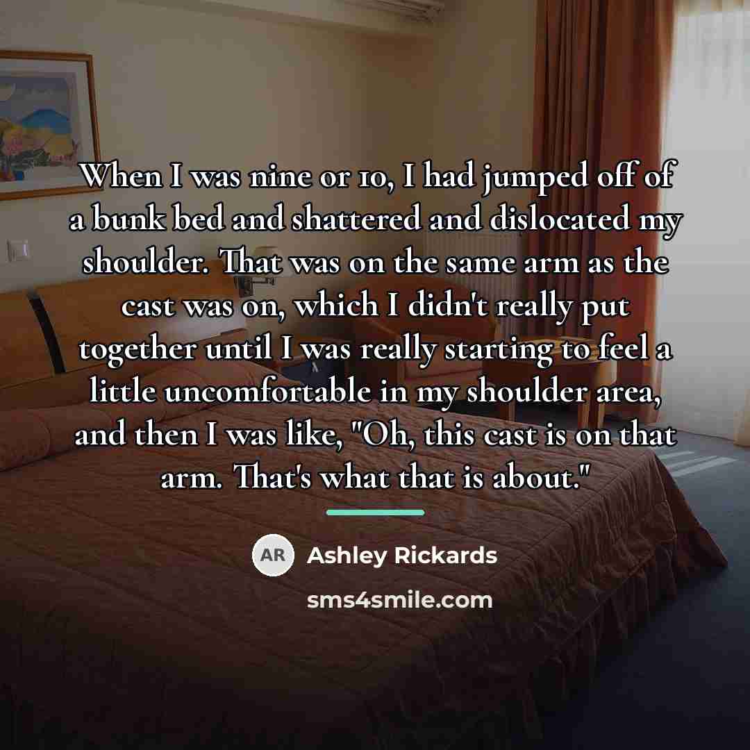 “When I was nine or 10, I had jumped off…” quote by Ashley Rickards