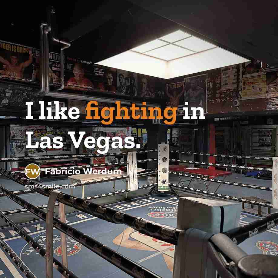 “I like fighting in Las Vegas.…” quote by Fabricio Werdum