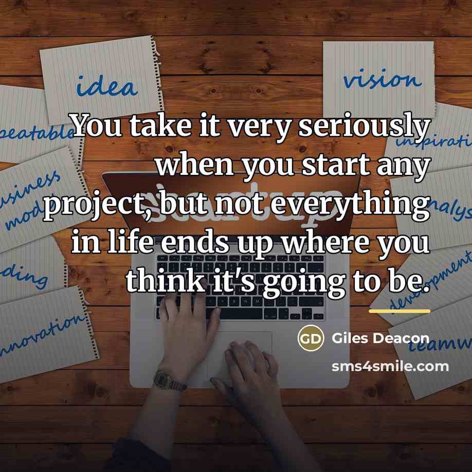 “You take it very seriously when you start any project,…” quote by Giles Deacon