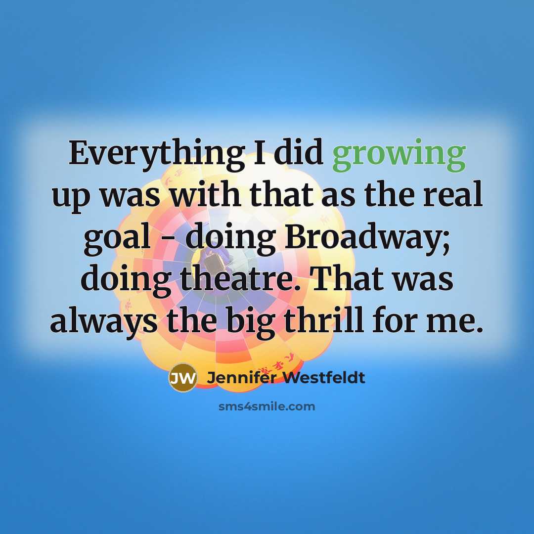 “Everything I did growing up was with that as the…” quote by Jennifer Westfeldt