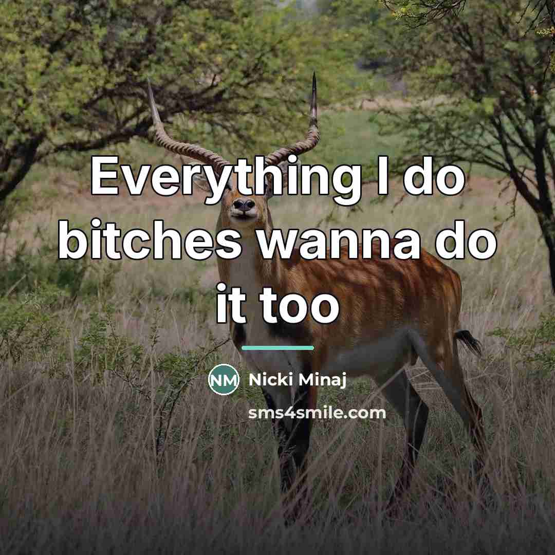 “Everything I do bitches wanna do it too…” quote by Nicki Minaj