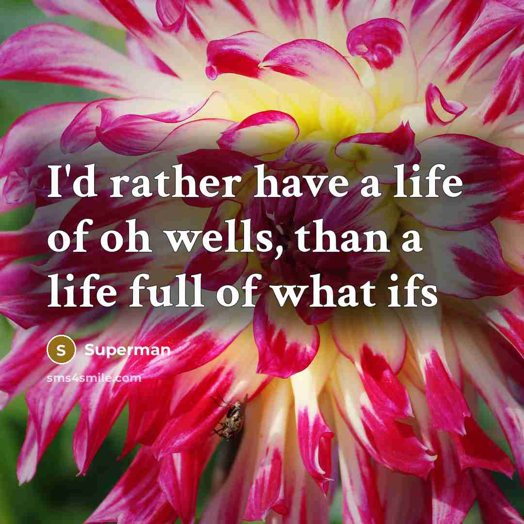 “I'd rather have a life of oh wells, than a…” quote by Superman
