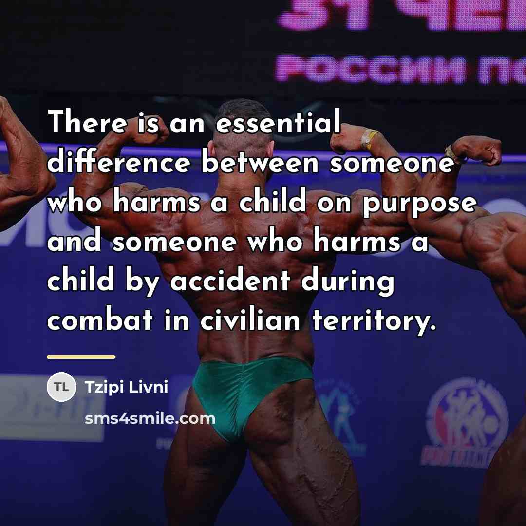 “There is an essential difference between someone who harms a…” quote by Tzipi Livni