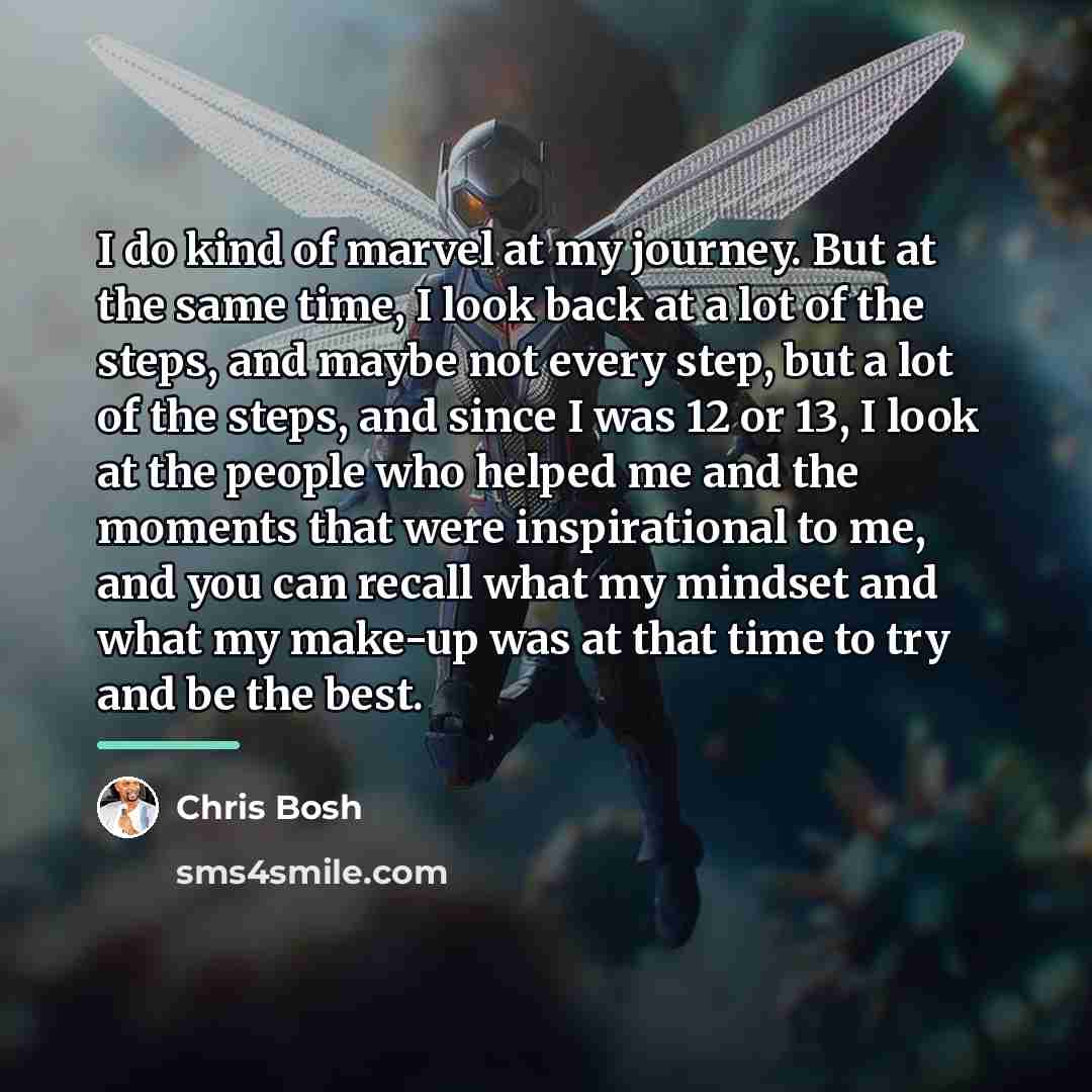 “I do kind of marvel at my journey. But at…” quote by Chris Bosh