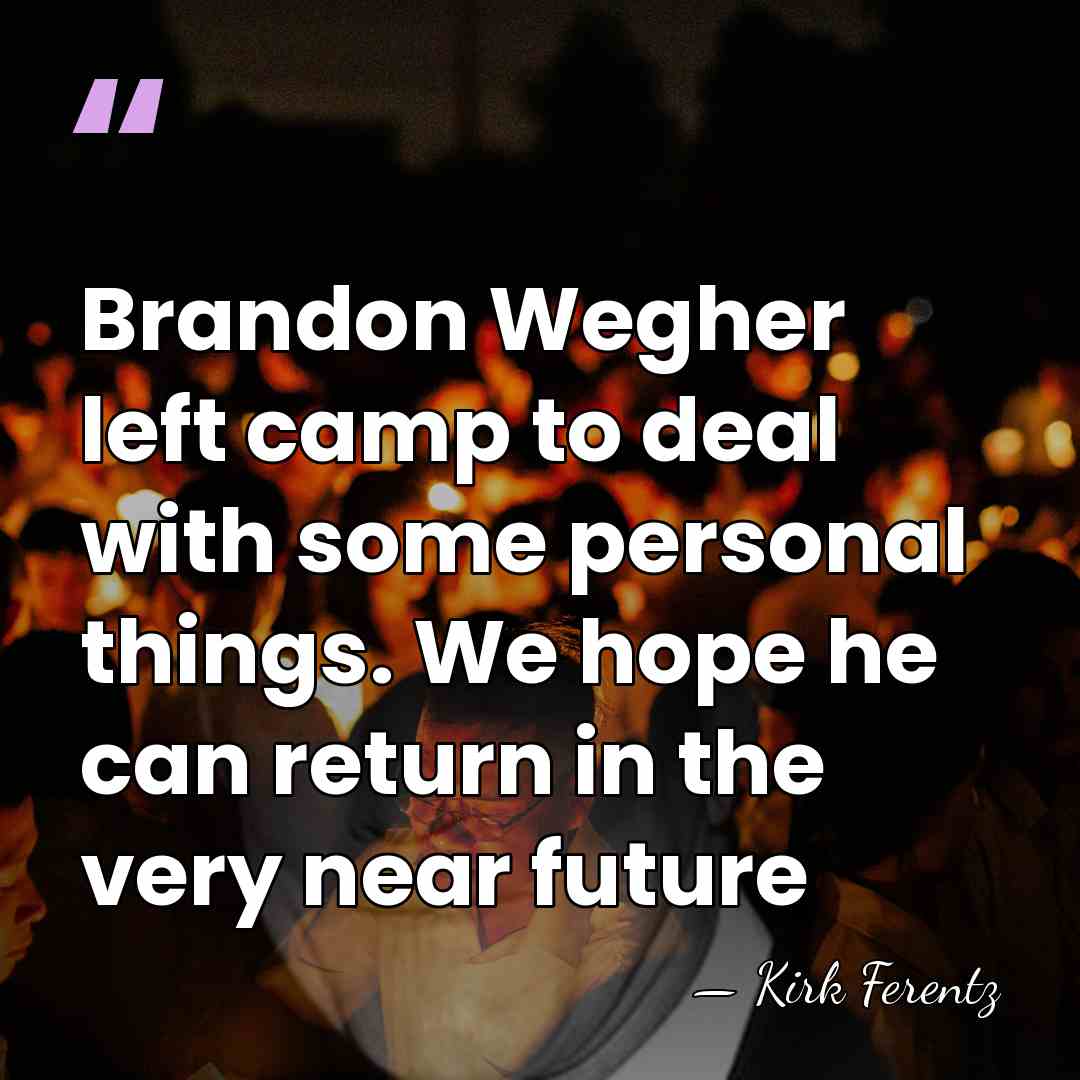 Brandon Wegher left camp to deal with some personal things. We hope&hellip; - Kirk Ferentz