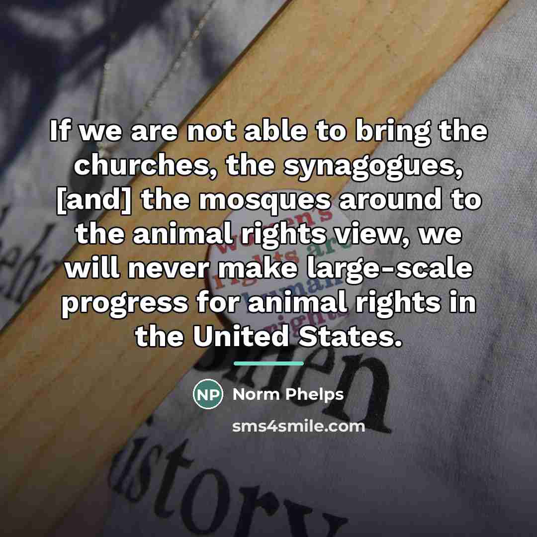 “If we are not able to bring the churches, the…” quote by Norm Phelps