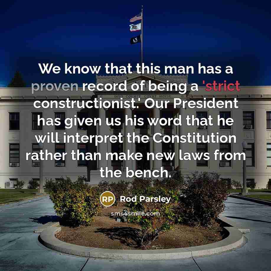 “We know that this man has a proven record of…” quote by Rod Parsley