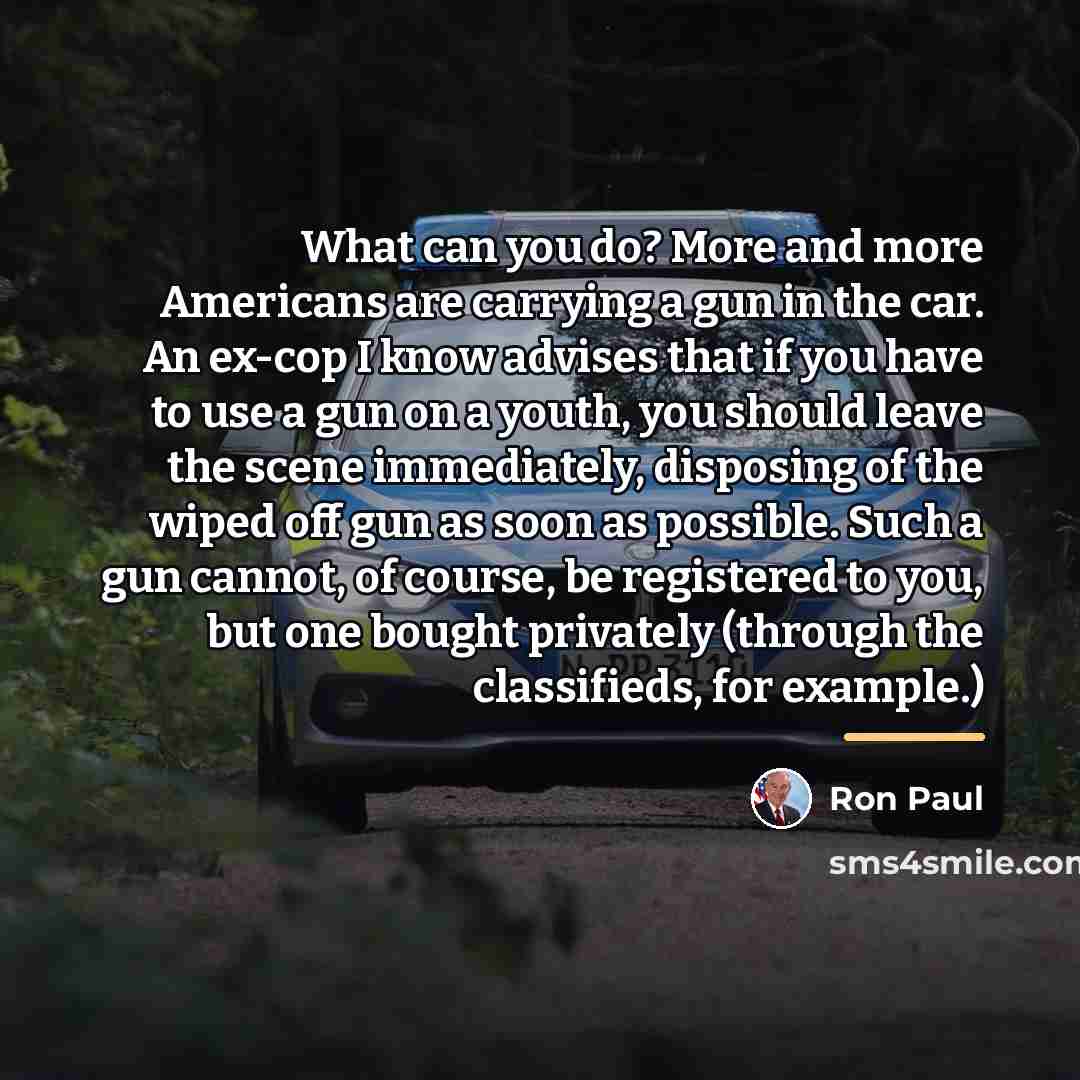 “What can you do? More and more Americans are carrying…” quote by Ron Paul