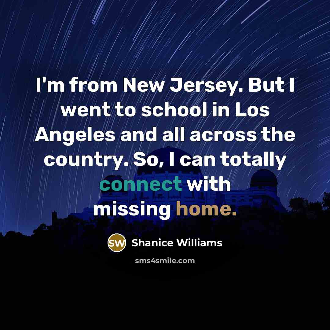 “I'm from New Jersey. But I went to school in…” quote by Shanice Williams