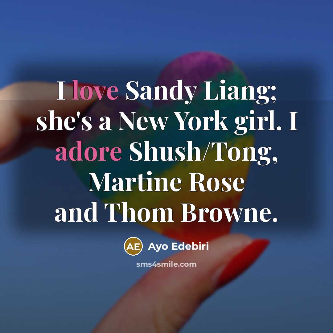 “I love Sandy Liang; she's a New York girl. I adore Shush/Tong, Martine Rose and Thom Browne.” quote by Ayo Edebiri