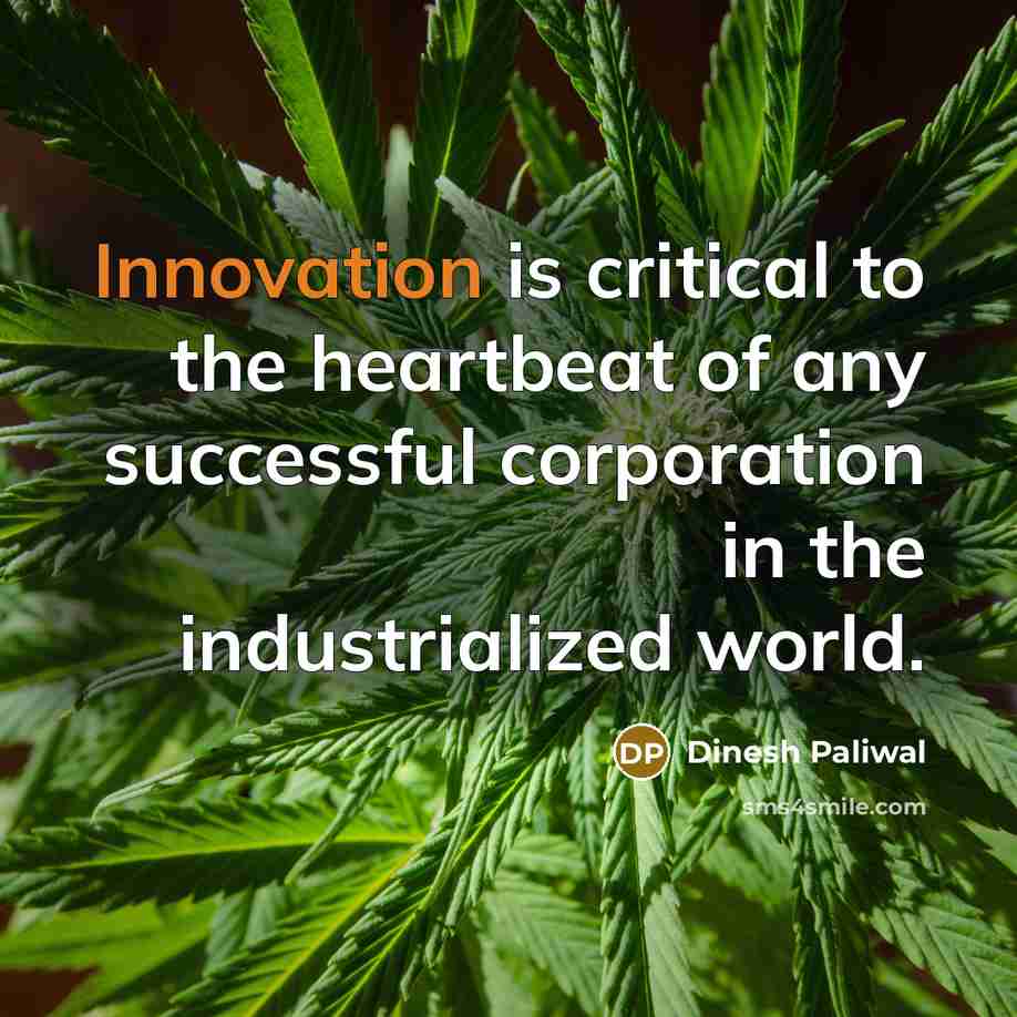 “Innovation is critical to the heartbeat of any successful corporation…” quote by Dinesh Paliwal