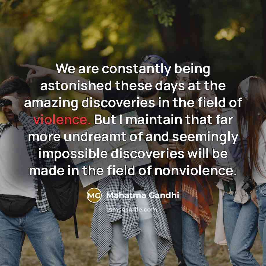 “We are constantly being astonished these days at the amazing…” quote by Mahatma Gandhi