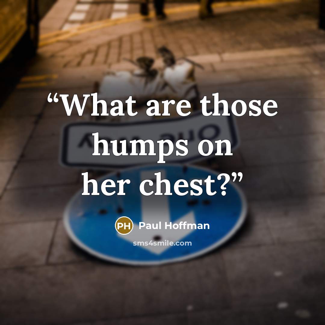 “What are those humps on her chest?” quote by Paul Hoffman