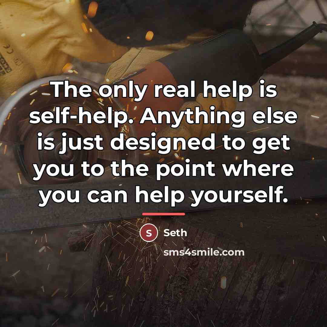 “The only real help is self-help. Anything else is just…” quote by Seth