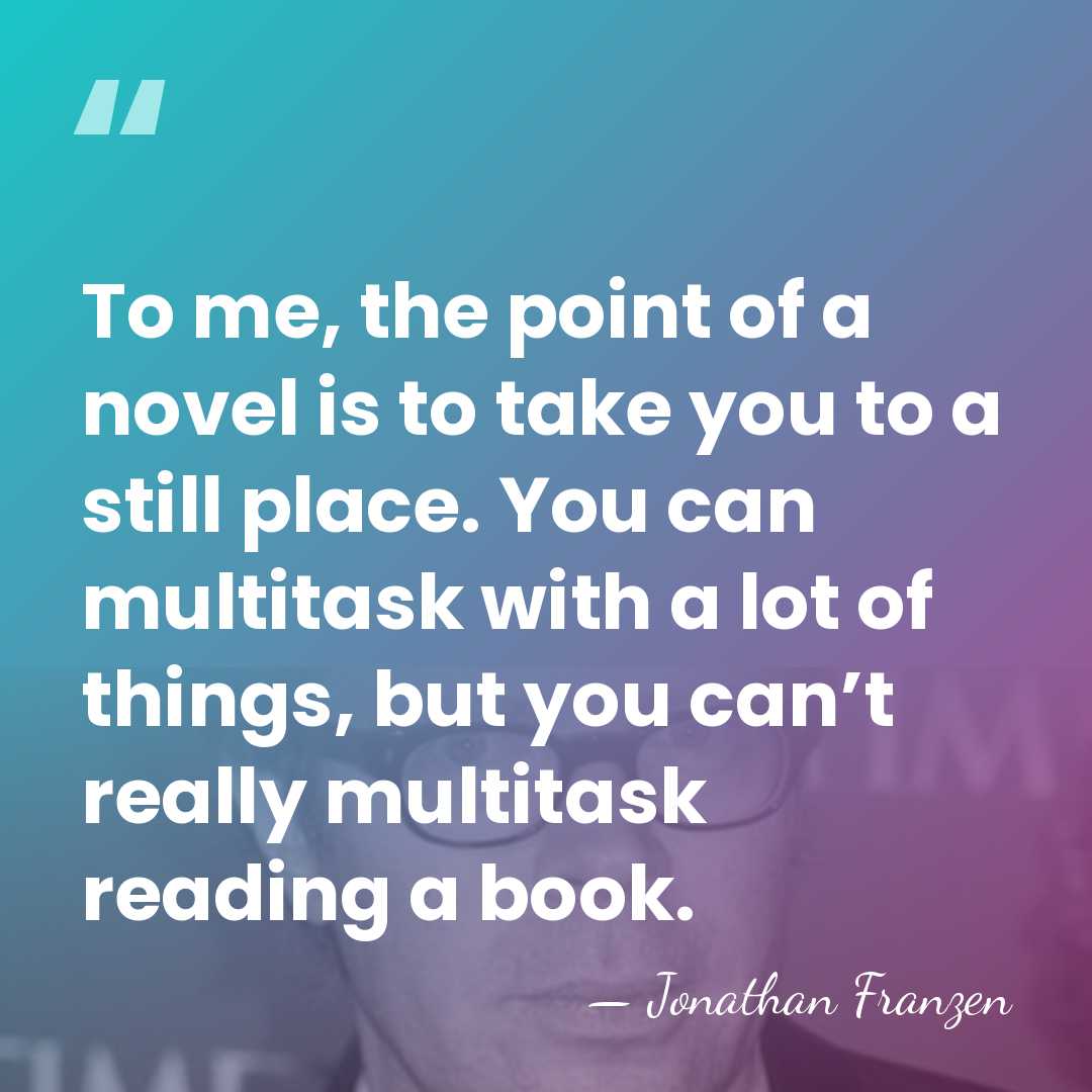 To me, the point of a novel is to take you to&hellip; - Jonathan Franzen