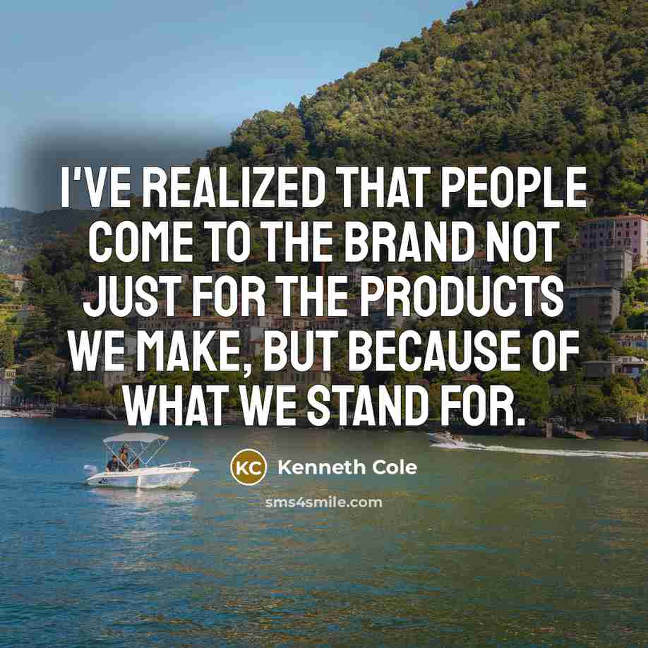“I've realized that people come to the brand not just…” quote by Kenneth Cole