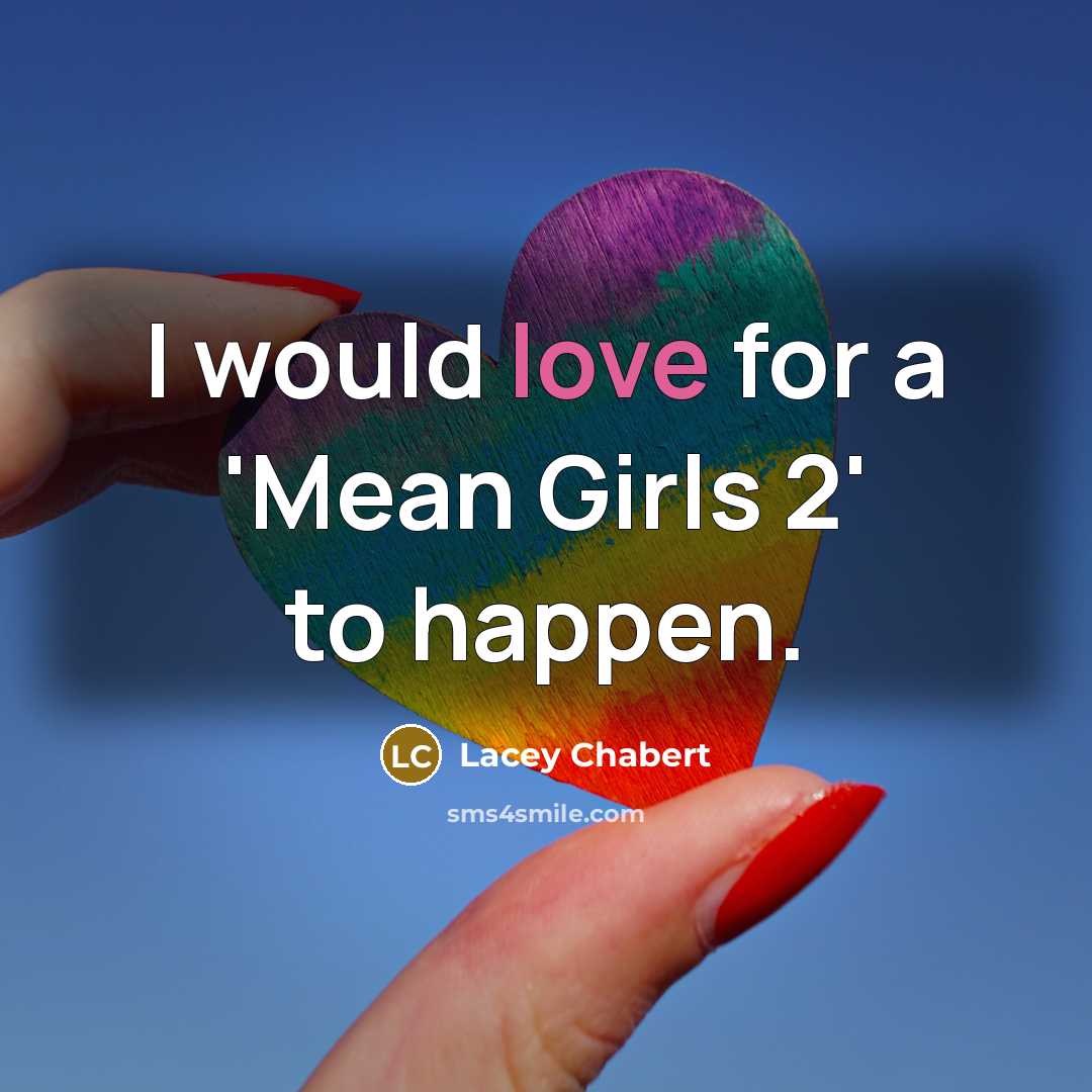 “I would love for a 'Mean Girls 2' to happen.…” quote by Lacey Chabert