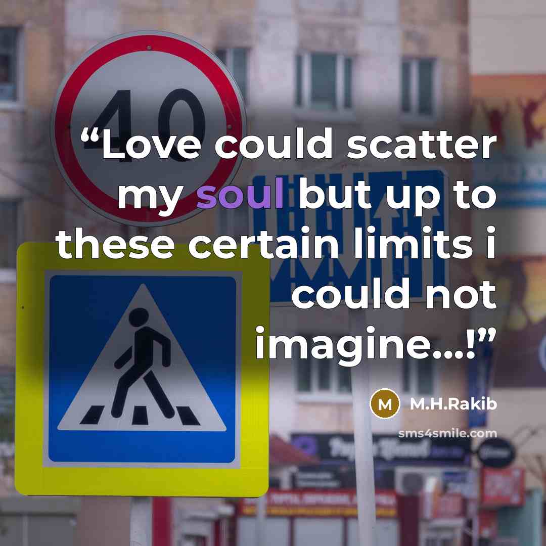 “Love could scatter my soul but up to these certain limits i could not imagine...!” quote by M.H.Rakib