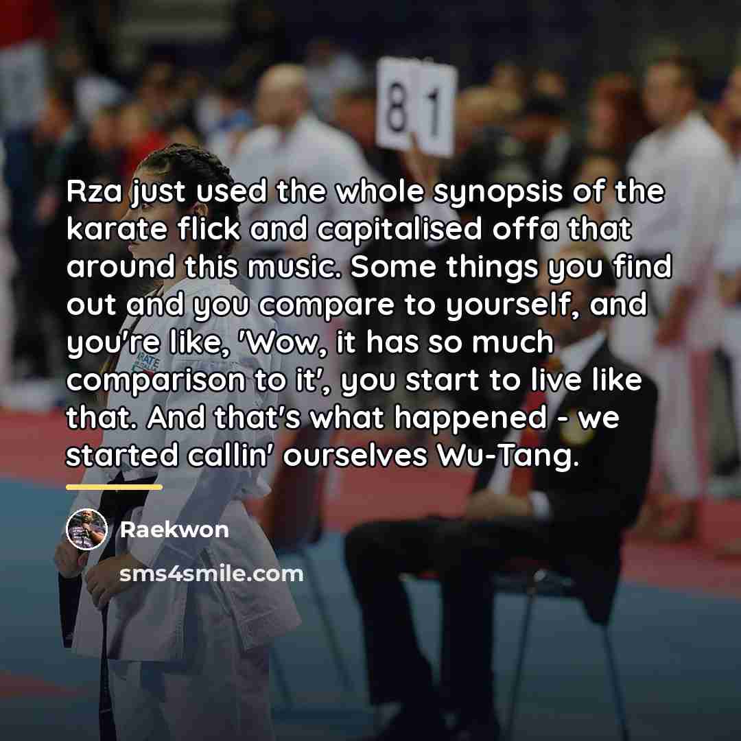 “Rza just used the whole synopsis of the karate flick…” quote by Raekwon
