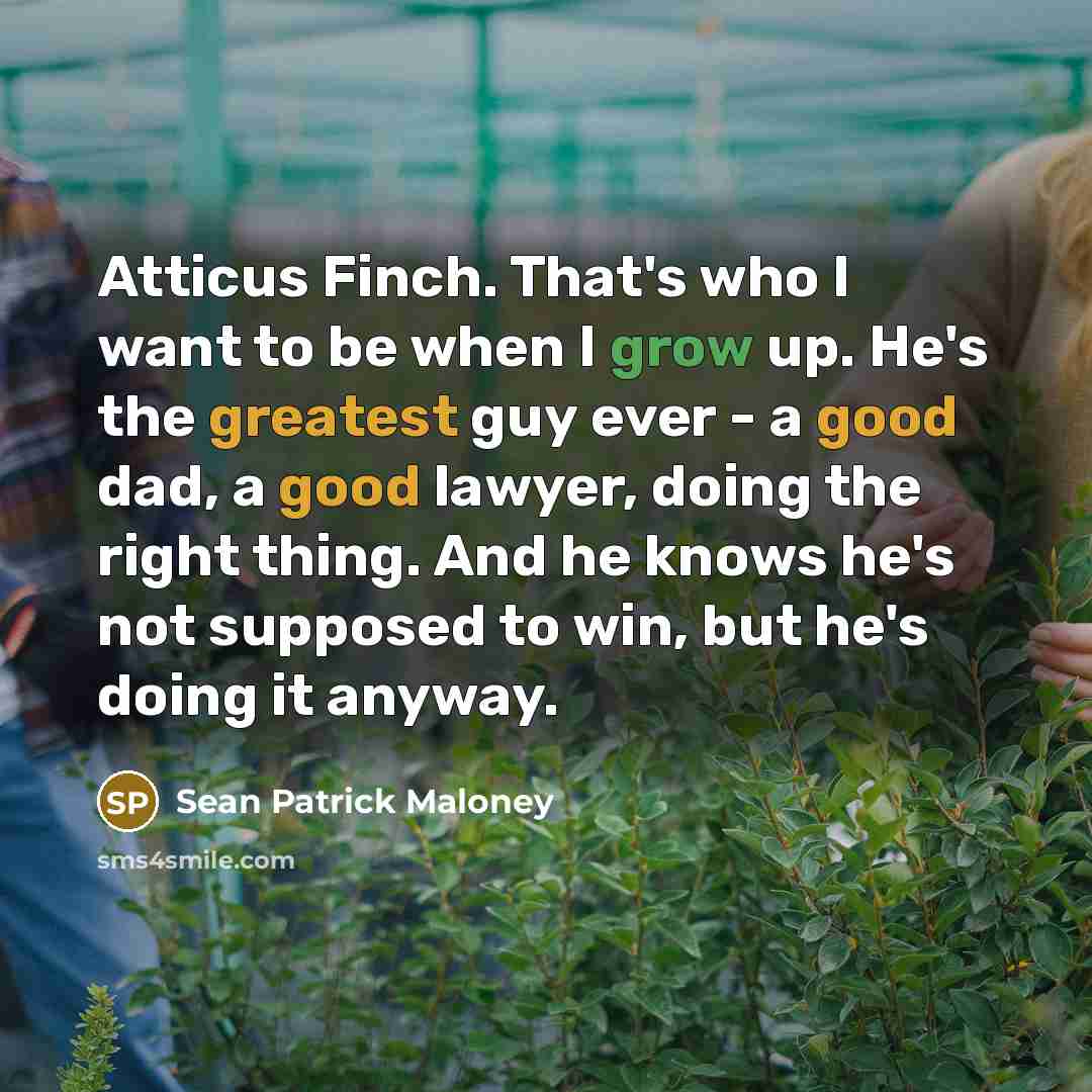 “Atticus Finch. That's who I want to be when I…” quote by Sean Patrick Maloney