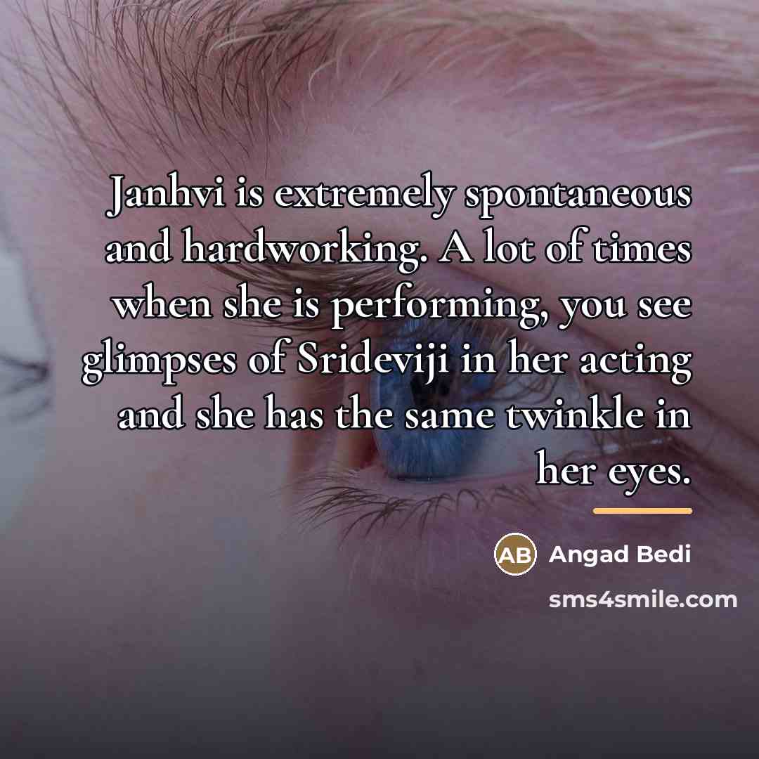 “Janhvi is extremely spontaneous and hardworking. A lot of times…” quote by Angad Bedi