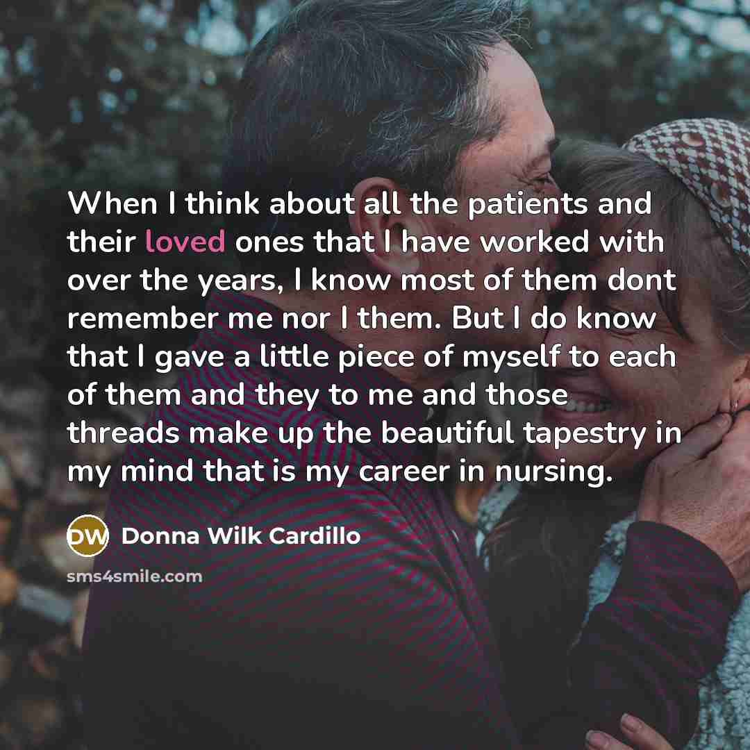 “When I think about all the patients and their loved…” quote by Donna Wilk Cardillo