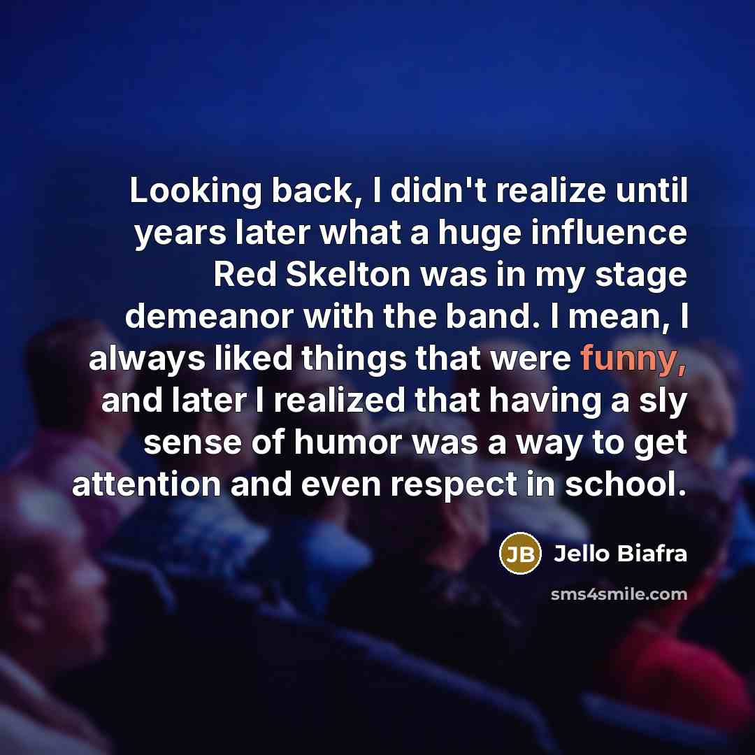 “Looking back, I didn't realize until years later what a…” quote by Jello Biafra