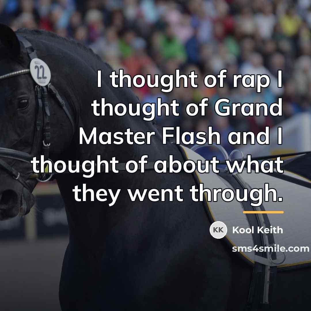 “I thought of rap I thought of Grand Master Flash…” quote by Kool Keith