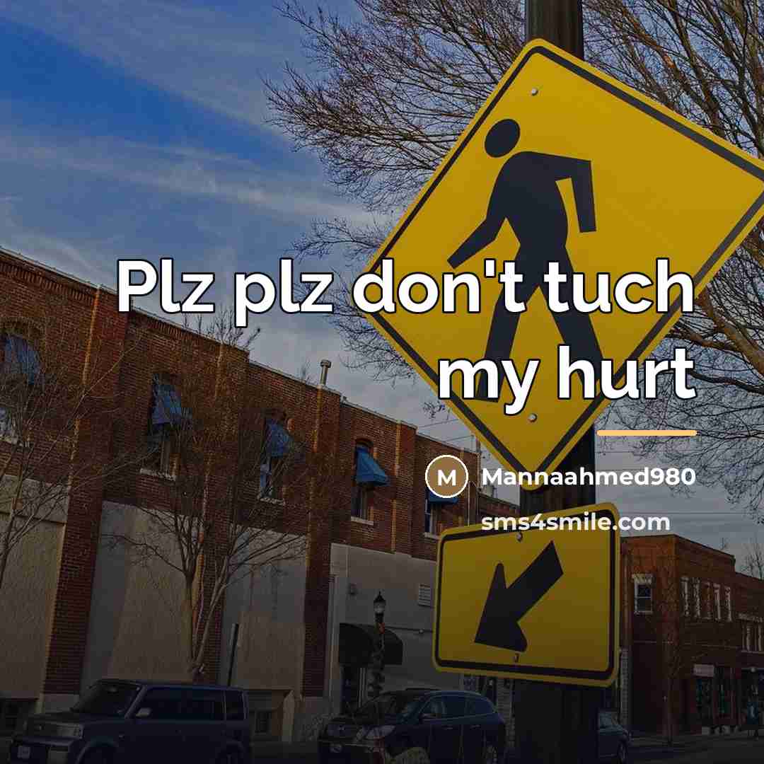 “Plz plz don't tuch my hurt…” quote by Mannaahmed980