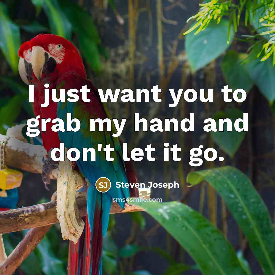 “I just want you to grab my hand and don't…” quote by Steven Joseph