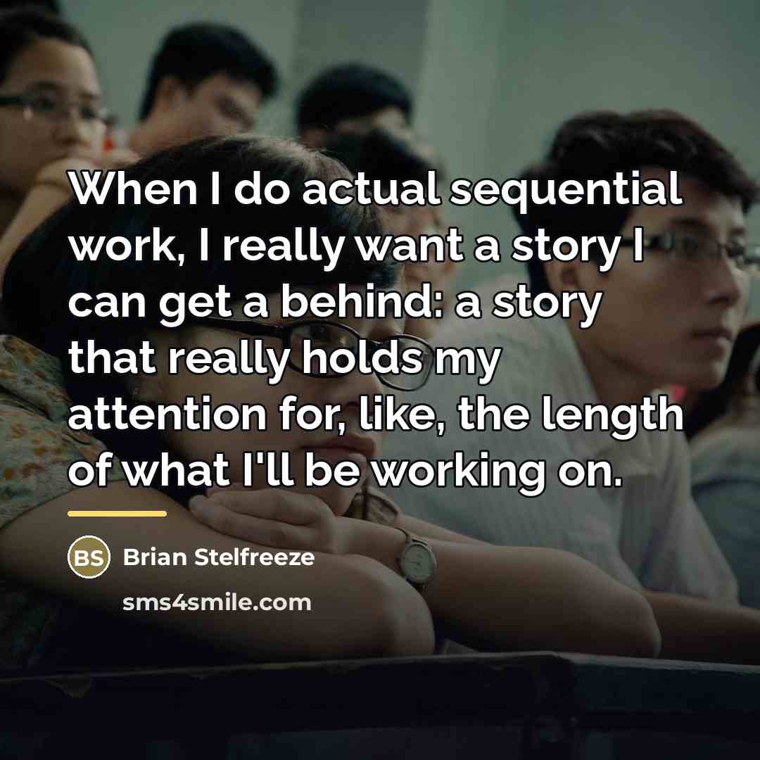 “When I do actual sequential work, I really want a…” quote by Brian Stelfreeze