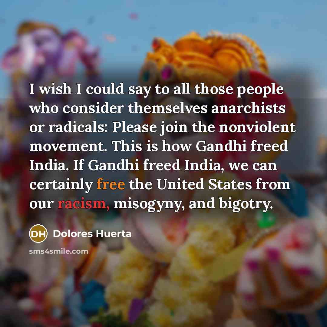 “I wish I could say to all those people who…” quote by Dolores Huerta