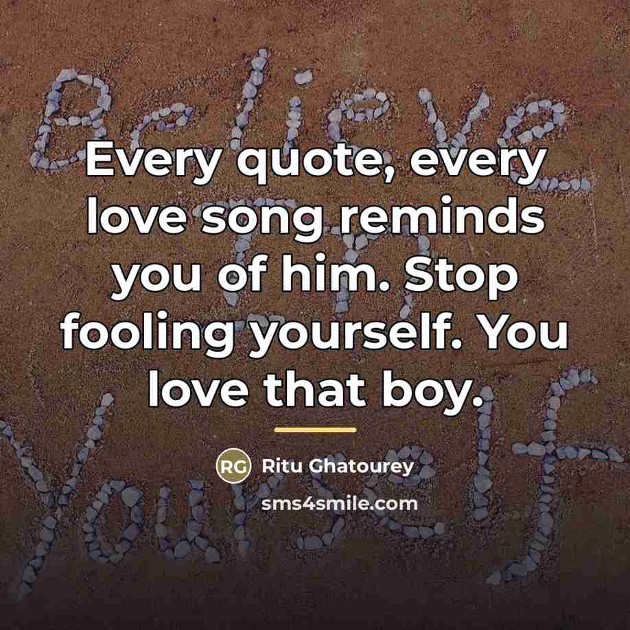 “Every quote, every love song reminds you of him. Stop…” quote by Ritu Ghatourey