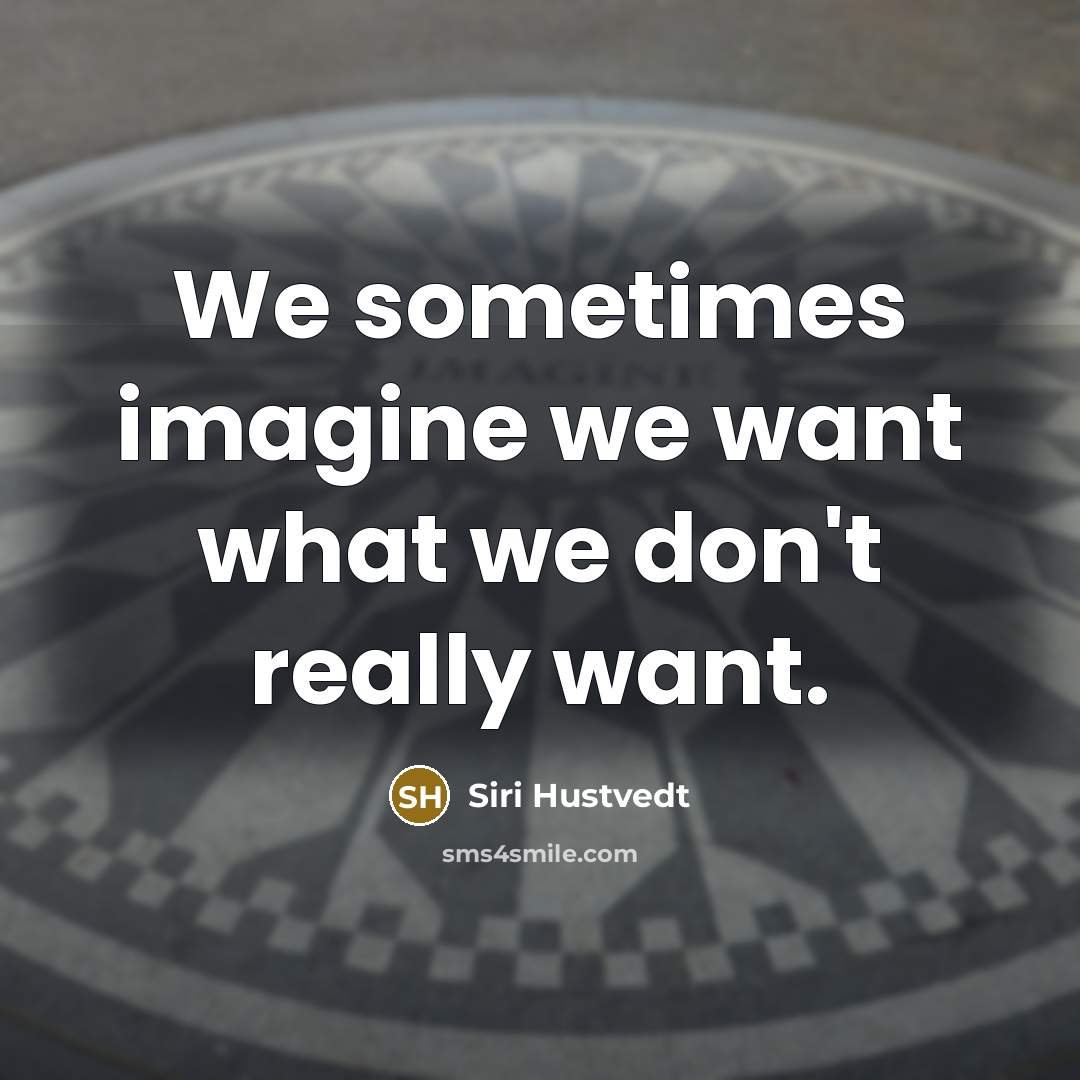 “We sometimes imagine we want what we don't really want.…” quote by Siri Hustvedt