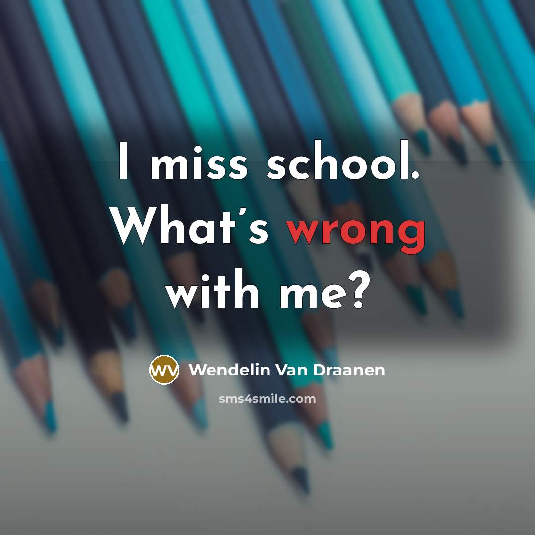 “I miss school. What’s wrong with me?…” quote by Wendelin Van Draanen