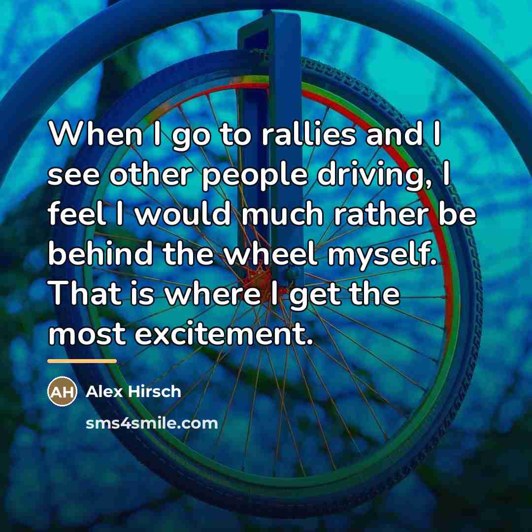 “When I go to rallies and I see other people…” quote by Alex Hirsch