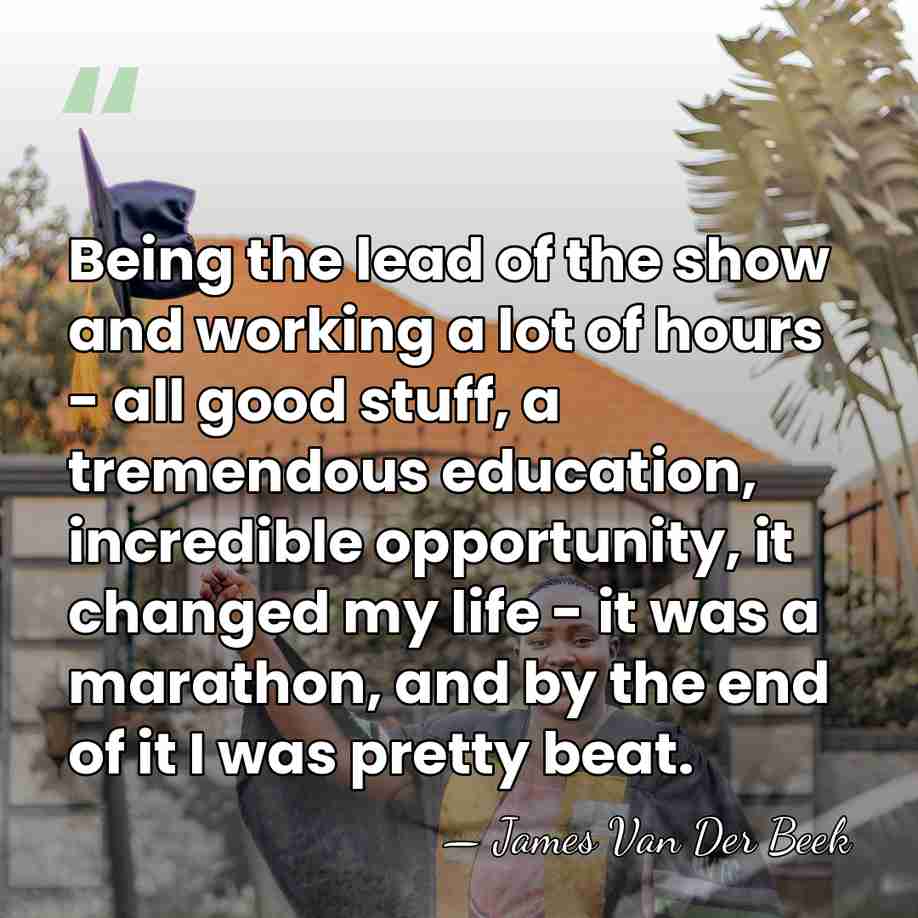 Being the lead of the show and working a lot of hours&hellip; - James Van Der Beek