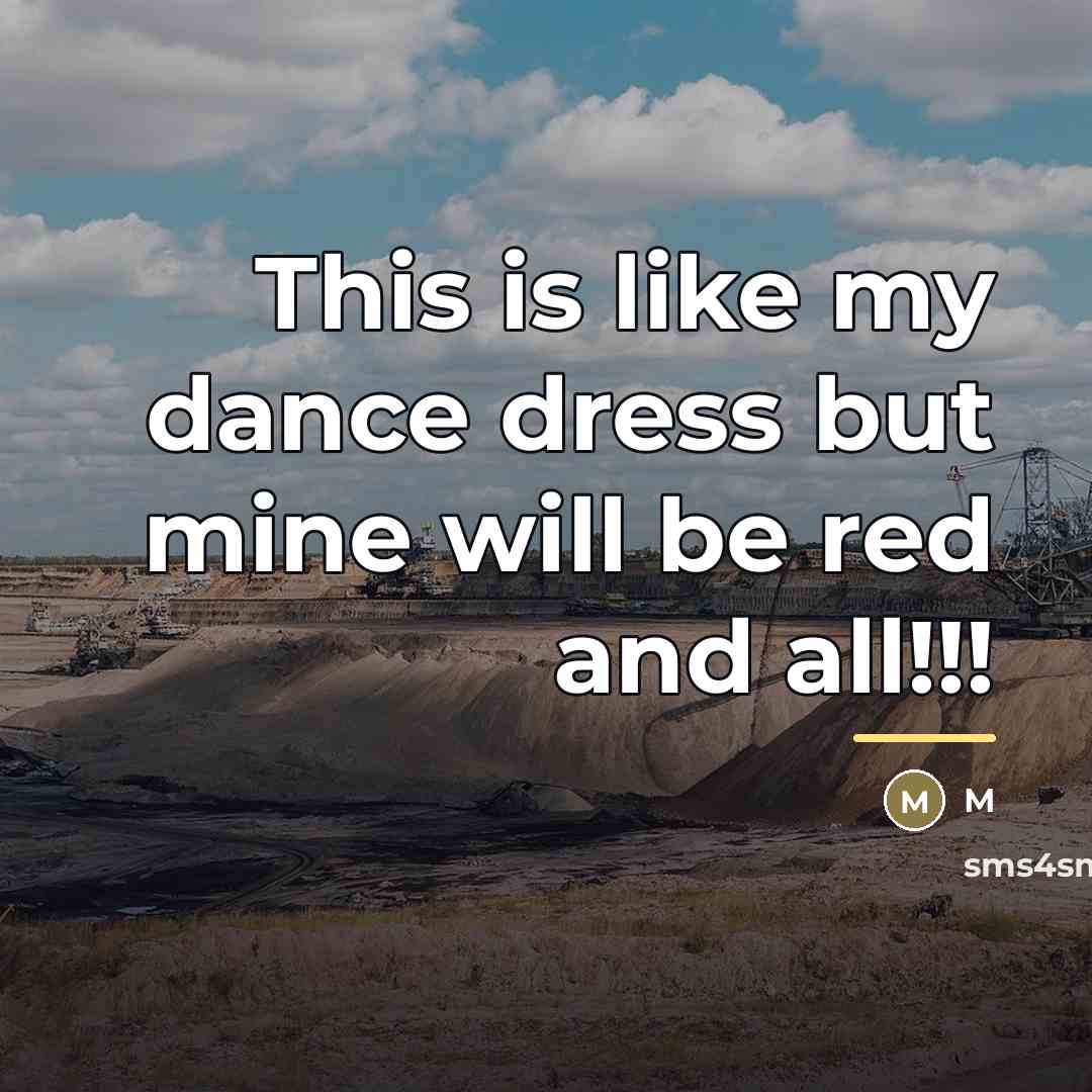 “This is like my dance dress but mine will be…” quote by M