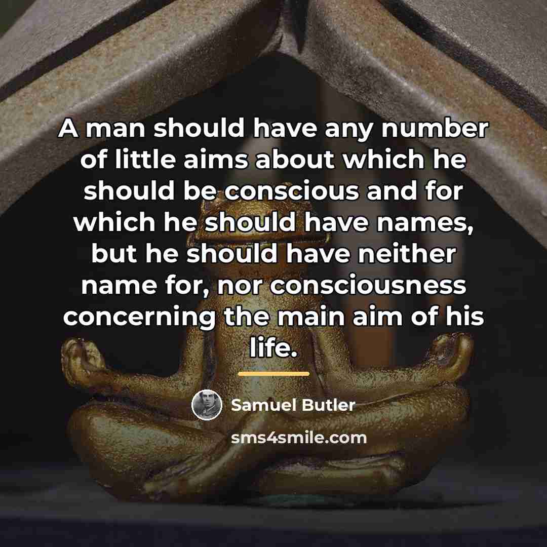 “A man should have any number of little aims about…” quote by Samuel Butler