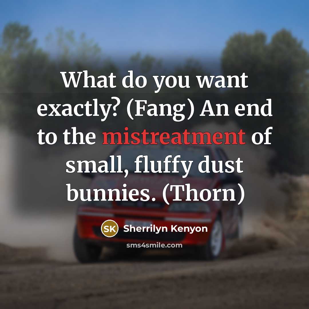 “What do you want exactly? (Fang) An end to the…” quote by Sherrilyn Kenyon