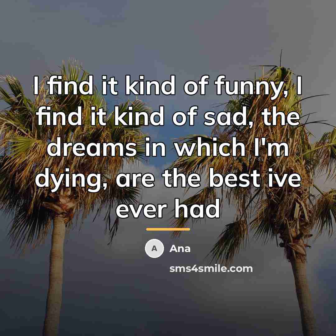 “I find it kind of funny, I find it kind…” quote by Ana