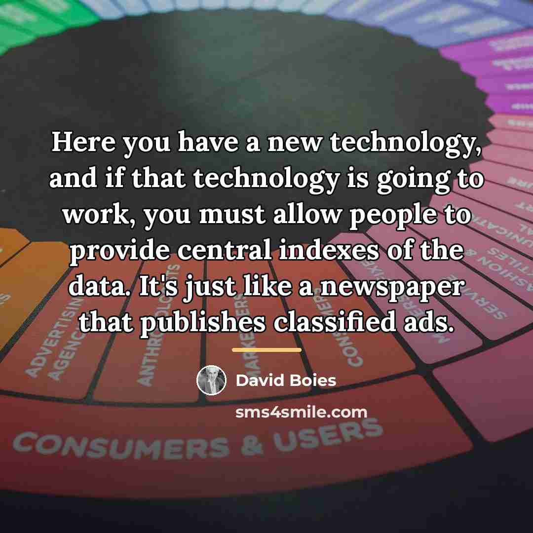 “Here you have a new technology, and if that technology…” quote by David Boies